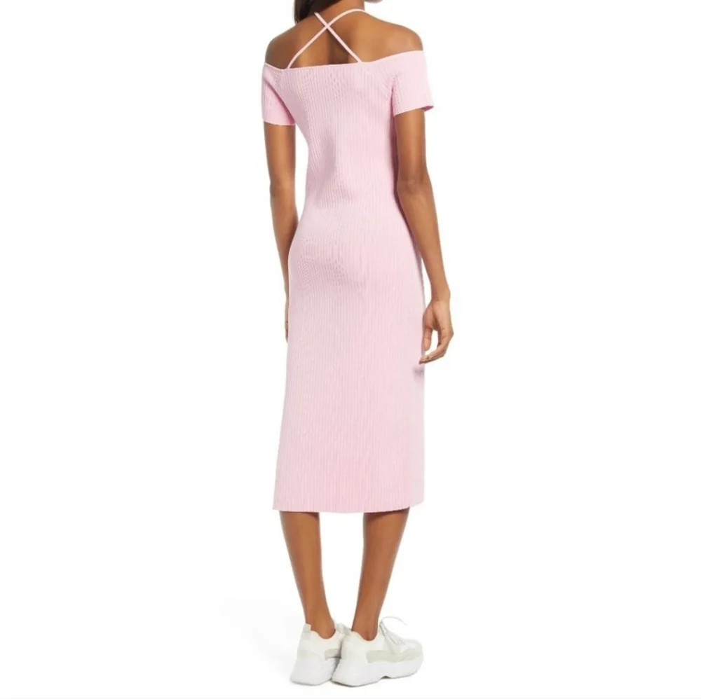 Wayf Deena Knit Off-Shoulder Midi Dress - Picture 2 of 5